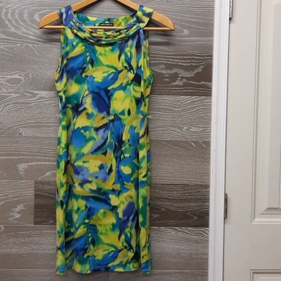 Nina Leonard Dresses & Skirts - Nina Leonard blue yellow green summer dress